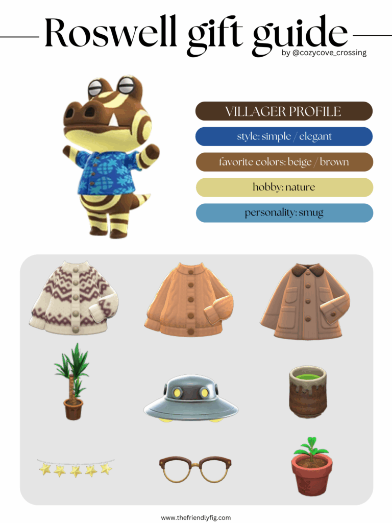 ACNH villager gift guide: Roswell