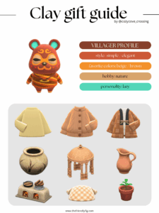 ACNH villager gift guide: Clay