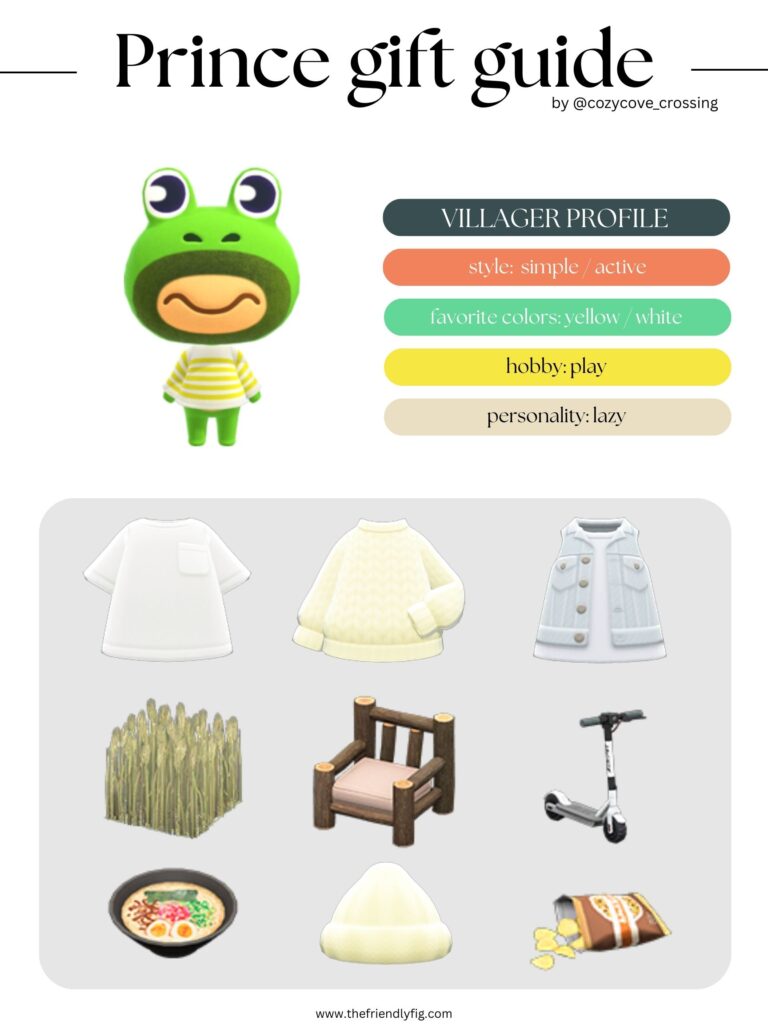 ACNH villager gift guide: Prince