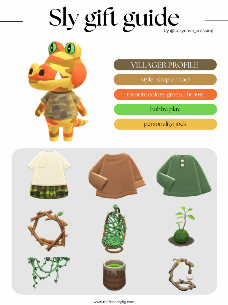 ACNH villager gift guide: Sly
