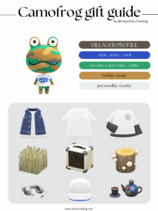 ACNH villager gift guide: Camofrog