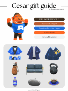 ACNH villager gift guide: Cesar