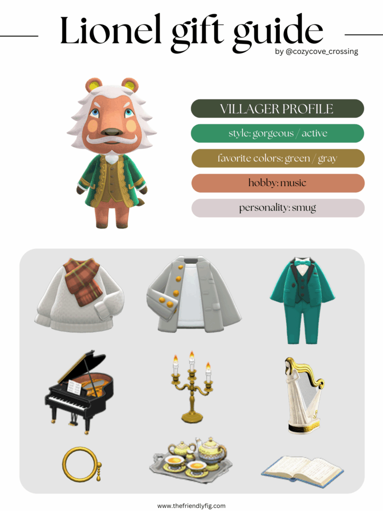 ACNH villager gift guide: Lionel