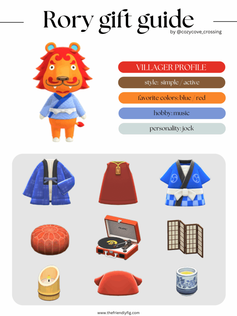 ACNH villager gift guide: Rory