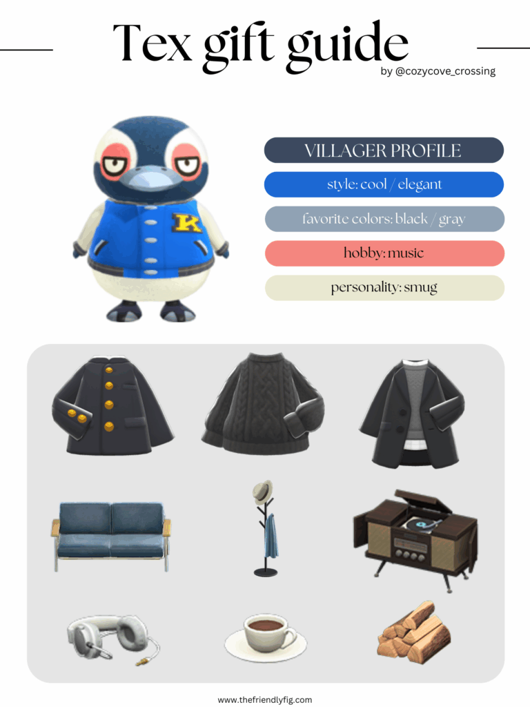 ACNH villager gift guide: Tex
