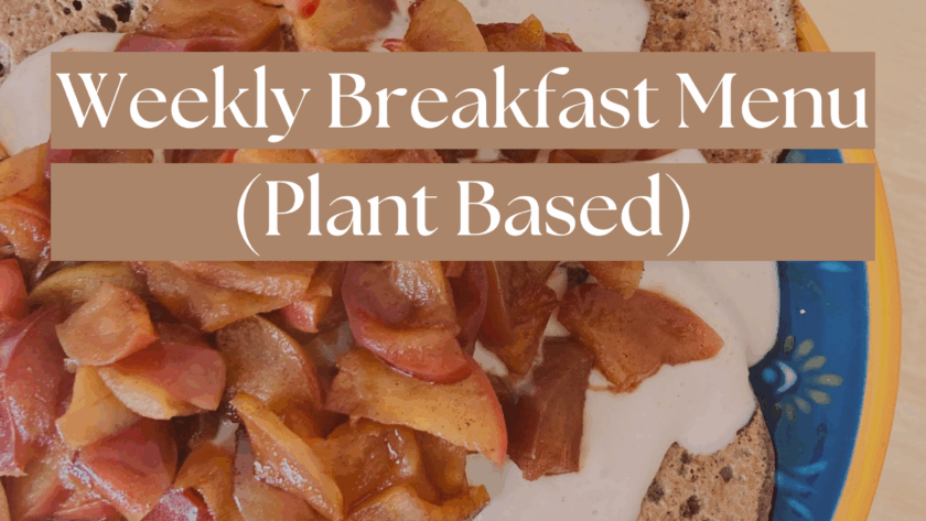 Weekly Plant-Based Breakfast Menu #2