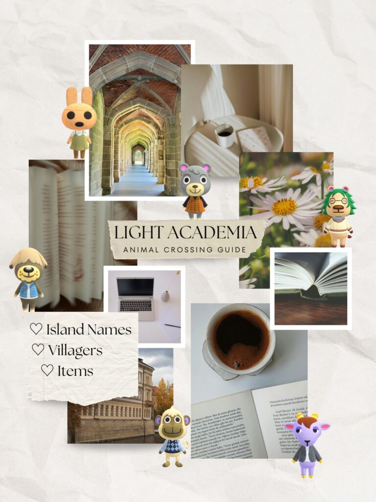 Light Academia Animal Crossing Island Ideas (Names, Villagers, Items)