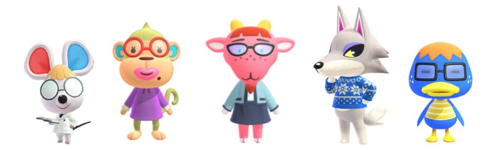 bookish animal crossing villagers