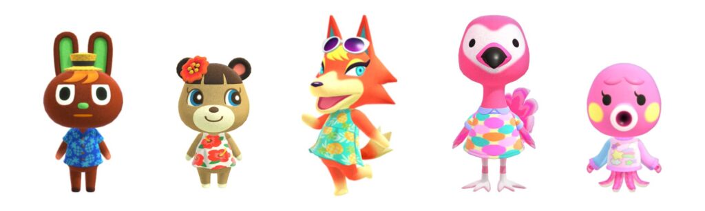 summer animal crossing villagers