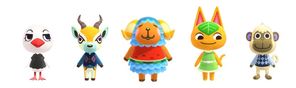 summer animal crossing villagers