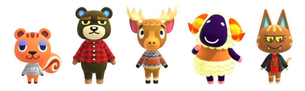 fall animal crossing villagers