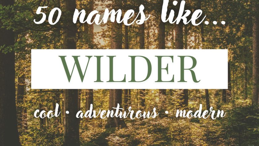 Names Like Wilder (Cool, Adventurous & Modern)