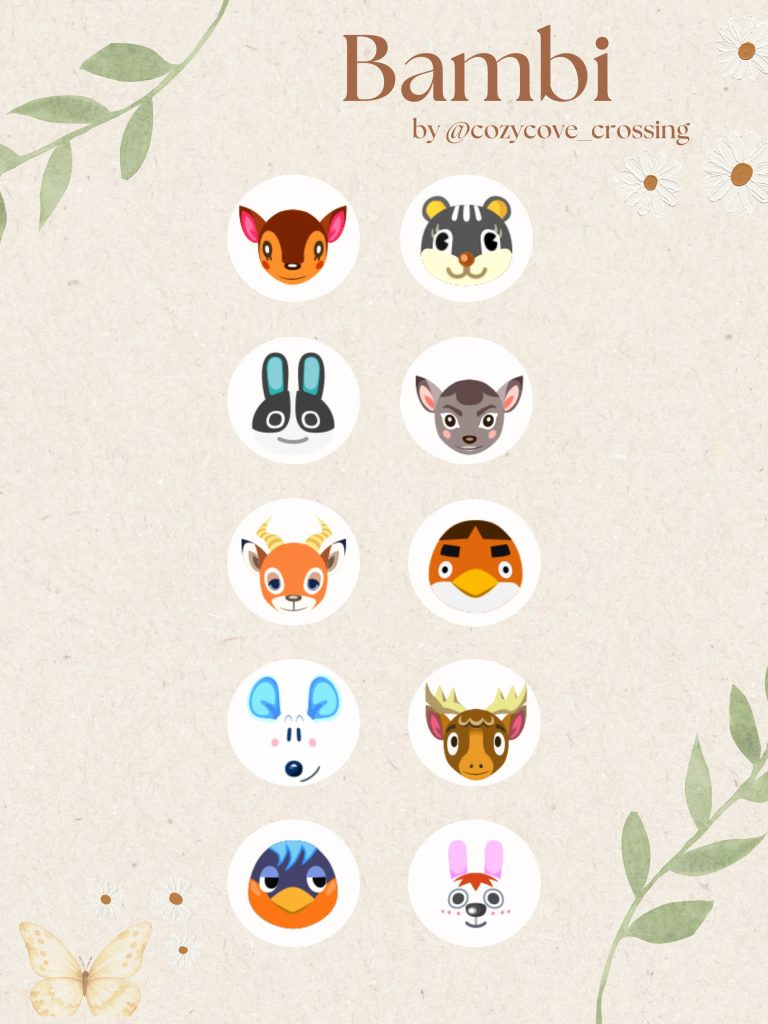 Bambi Animal Crossing Villagers