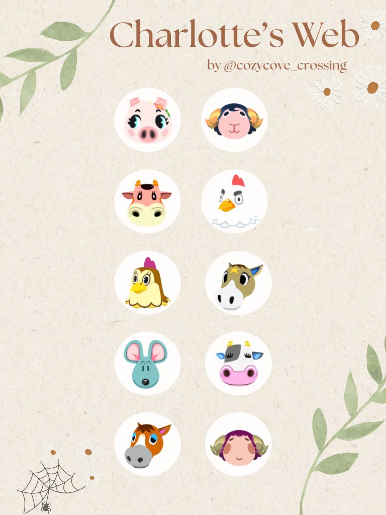 Charlotte's Web Animal Crossing Villagers