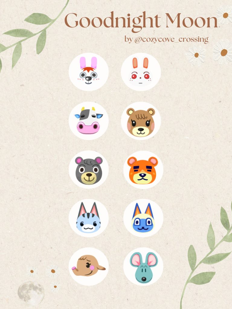 Goodnight Moon Animal Crossing Villagers